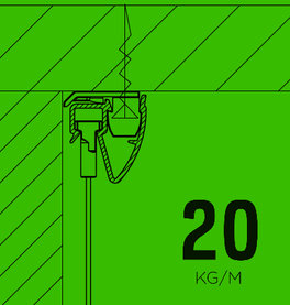 Artiteq Up rail voor plafond Artiteq Up rail voor plafond