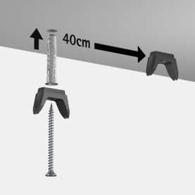 Muurclips en plafond clips rails