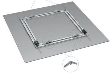 Backframe dibond en panelen ophangen