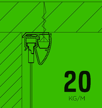 Artiteq Up rail voor plafond