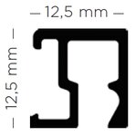 contour rail wit primer 200 cm (5 stuks)