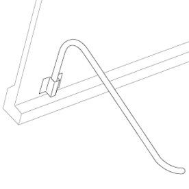 Curl-up fotolijststaander zwart 12 cm