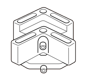 MINIGRAF HOUDER VOOR L-RUBBERS DUBBEL