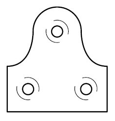 beveiligingsplaten 1000 stuks brons