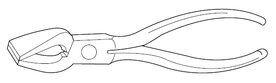 glasbreektang lengte 20 cm bekbreedte 28 mm