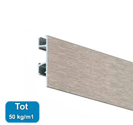 click rail pro, alu geborsteld, 200 cm (per stuk) 05.05320-AHB