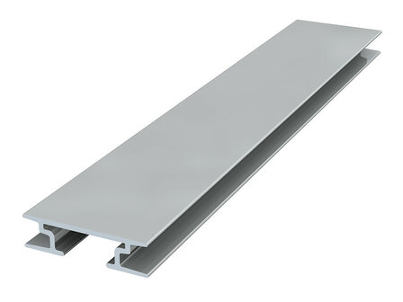 back frame rail 8 mm 300 cm zilver geanodiseerd per 5 stuks