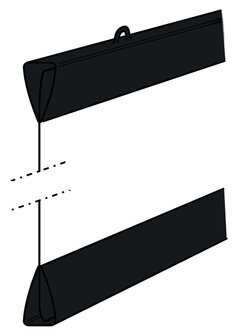 poster strip poster ophangsysteem 100cm zwart 10 stuks