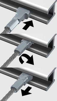 STAALDRAAD + TWSTER, 1,8mm, 150 cm, 20 kg, per 10 stuks 09.33150