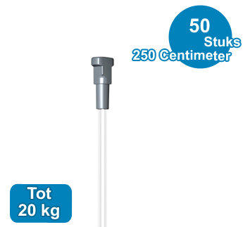 PERLON + TWISTER, 2mm, 250 cm, per 50 stuks 09.23250B