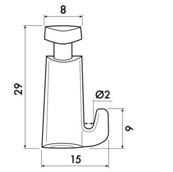 micro grip schilderijhaak 5-10 kg voor koord 1 mm per 250 stuks