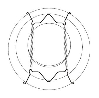 bordenhanger wit XXS 7,5-13cm