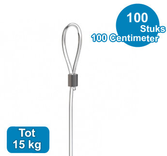 PERLON + OOG, 2mm, 100 cm, max. 15kg, per 100 stuks 9.4412B