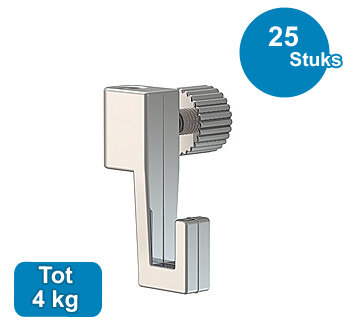 MINI-HAAK,  4kg, per 25 stuks 9.4205 voor max. 2 mm perlondraad en staaldraad