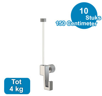 OPHANGSET GLIJDER, max. 4kg, 150cm, per 10 stuks 9.9004