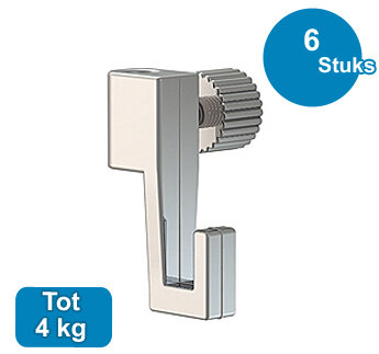 blister art 15, minihaak, max. 4kg, voor 2 mm perlondraad, per 6 sets van 2 stuks 9.7075   