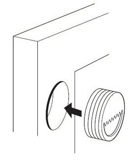 ophangdopjes 7,5 mm hoog 30 mm breed per 100 stuks