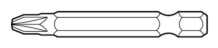 schroefbits 50 mm lang type pozidriv nr. 1