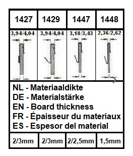 Schuifhanger voor achterwanden. 2.500 stuks