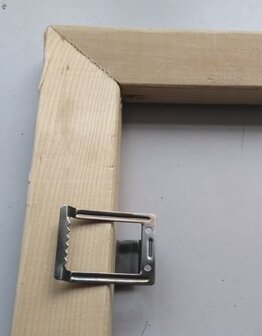 hanger voor canvas lijsten, opschuifbaar, +- 16 mm breed 1.000 stuks