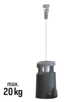 Combi Rail Pro Light LED wit RAL9010 complete set 400 cm
