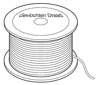 staaldraad soepel blank gevlochten 2,7mm 198m