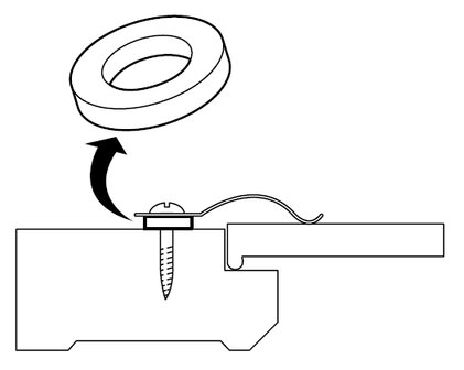 tussenring vocht- en corrosiebestendig nylon per 100st.