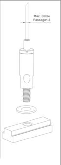 ophangklem XPO rail 1,2 mm per 10 stuks