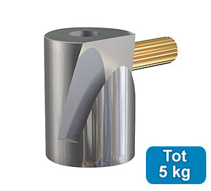 SET TWISTER 2 mm 150cm + OPHANGHAAK ROND MESSING, max. 5kg per 10 stuks 9.6671