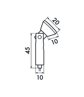 plafondbevestiging zelfklemmend 1,2 mm DO1BL zwart