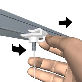 signing ophangsysteem &ndash; systeemplafond clip wit kunststof