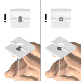 signing ophangsysteem &ndash; systeemplafond clip wit kunststof