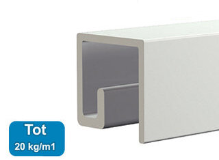classic-up rail wit 200 cm per stuk 05.11200-AHB