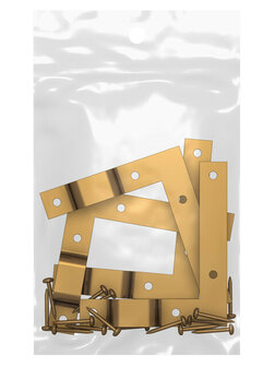 set lijsthoeken plus ophanging  (10 sets)