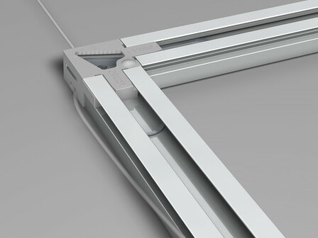back frame rail 15 mm 300 cm zilver geanodiseerd (5 stuks)
