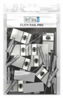 montageset click rail pro alu 300 cm (10 sets)