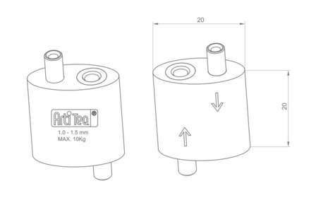loop hanger 1,0 - 1,5 mm per stuk