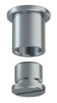 plafondbevestiging vernikkeld C01NI (10 stuks)