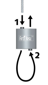 set loop hanger plus draad met haak 300 cm 10 kg (10 sets)