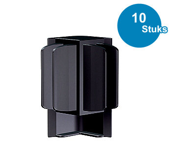 click rail, zwart, hoekverbinding (10 stuks) 9.4114