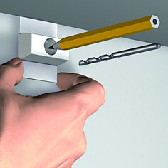 bevestigingsclip click and connect 3 rings click rail