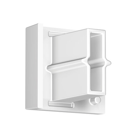 contour rail wit eindkap (10 stuks)