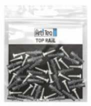 montageset top rail zwart 300 cm (10 sets)