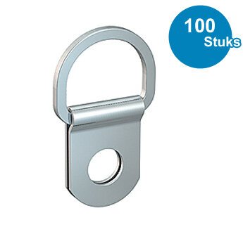 d-ring hanger, zwaar, vernikkeld (100 stuks) 805.249
