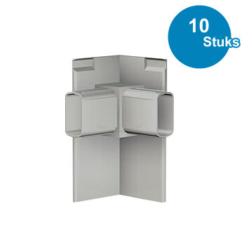 CLICK RAIL PRO, GRIJS, HOEKVERBINDING (10 stuks) 9.4123