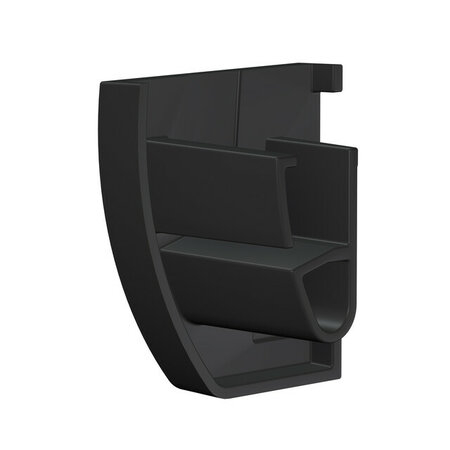 Eindkappen zwart voor de up rail  (1 set)