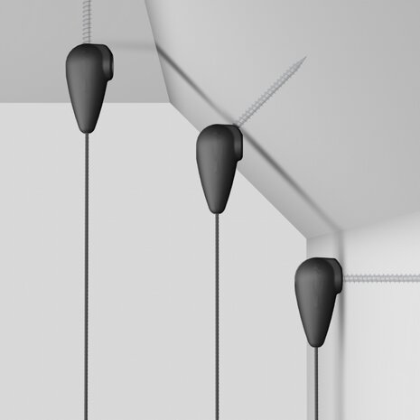uni hanger zwart solo ophangsysteem per 10 stuks
