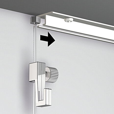 top rail, alu anod, 300cm, max. 20 kg/m, per stuk 9.4314AA