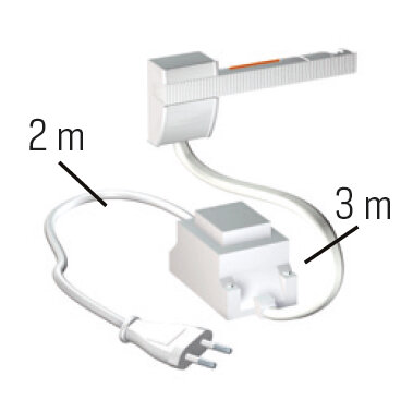 Combi Rail Pro Light LED wit RAL9010 complete set 800 cm