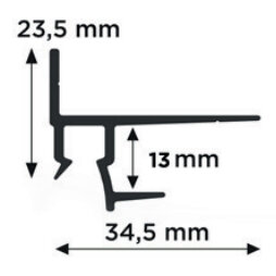 shadowline masonry bevestiging stenen wand wit 250 cm 13 mm dikke platen per 10 stuks